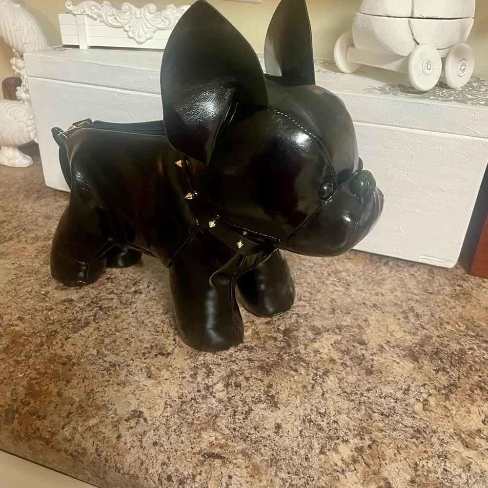 Adorable French bulldog handbag new never used